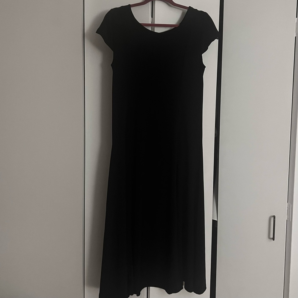 Nina Leonard Maxi Black Dress S